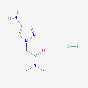 molecular formula C7H13ClN4O B1402443 2-(4-氨基吡唑-1-基)-N,N-二甲基乙酰胺盐酸盐 CAS No. 1361112-91-5