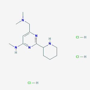 (6-Dimethylaminomethyl-2-piperidin-2-yl-pyrimidin-4-yl)-methyl-amine trihydrochloride