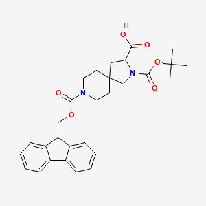 8-(((9H-fluoren-9-yl)methoxy)carbonyl)-2-(tert-butoxycarbonyl)-2,8-diazaspiro[4.5]decane-3-carboxylic acid