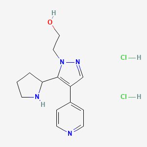 2-(4-Pyridin-4-yl-5-pyrrolidin-2-yl-pyrazol-1-yl)-ethanol dihydrochloride