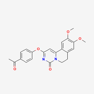 molecular formula C22H20N2O5 B14024502 2-(4-Acetylphenoxy)-9,10-dimethoxy-6,7-dihydropyrimido[6,1-a]isoquinolin-4-one 