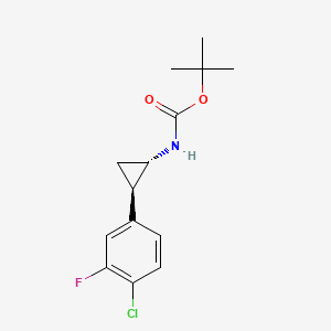 tert-butyl N-[trans-2-(4-chloro-3-fluoro-phenyl)cyclopropyl]carbamate