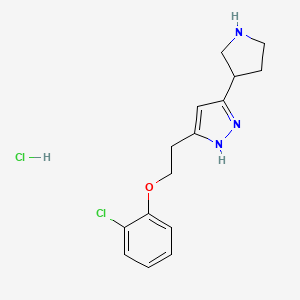 5-[2-(2-Chloro-phenoxy)-ethyl]-3-pyrrolidin-3-yl-1H-pyrazole hydrochloride