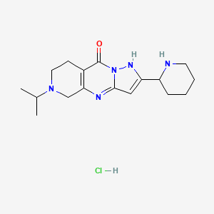 6-Isopropyl-2-piperidin-2-yl-5,6,7,8-tetrahydro-1,4,6,9a-tetraaza-cyclopenta[b]naphthalen-9-ol hydrochloride