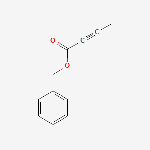 molecular formula C11H10O2 B14024563 2-Butynoic acid, phenylmethyl ester CAS No. 59040-31-2