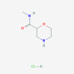 molecular formula C6H13ClN2O2 B1402457 N-甲基吗啉-2-甲酰胺盐酸盐 CAS No. 1361112-44-8