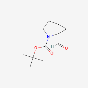 molecular formula C11H17NO3 B14024595 Tert-butyl 1-formyl-2-azabicyclo[3.1.0]hexane-2-carboxylate 