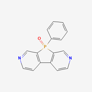 molecular formula C16H11N2OP B14024606 8-phenyl-5,11-diaza-8λ5-phosphatricyclo[7.4.0.02,7]trideca-1(9),2(7),3,5,10,12-hexaene 8-oxide 