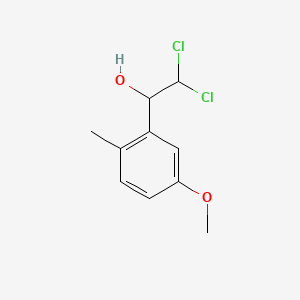 molecular formula C10H12Cl2O2 B14024647 2,2-Dichloro-1-(5-methoxy-2-methylphenyl)ethanol 