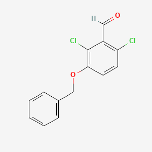 molecular formula C14H10Cl2O2 B14024661 3-(Benzyloxy)-2,6-dichlorobenzaldehyde 