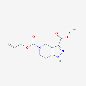 5-allyl 3-ethyl 6,7-dihydro-1H-pyrazolo[4,3-c]pyridine-3,5(4H)-dicarboxylate