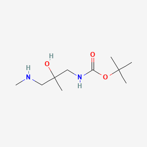 molecular formula C10H22N2O3 B14024674 Tert-butyl (2-hydroxy-2-methyl-3-(methylamino)propyl)carbamate 