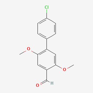 molecular formula C15H13ClO3 B14024676 4'-Chloro-2,5-dimethoxy-[1,1'-biphenyl]-4-carbaldehyde 