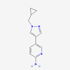 5-(1-(Cyclopropylmethyl)-1H-pyrazol-4-YL)pyridin-2-amine