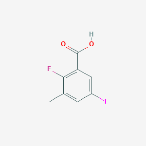 molecular formula C8H6FIO2 B14024699 2-Fluoro-5-iodo-3-methylbenzoic acid 