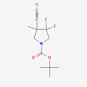 Tert-butyl 3-ethynyl-4,4-difluoro-3-methyl-pyrrolidine-1-carboxylate