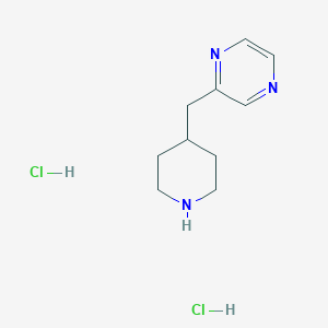 molecular formula C10H17Cl2N3 B1402471 2-(哌啶-4-基甲基)吡嗪二盐酸盐 CAS No. 1361114-88-6