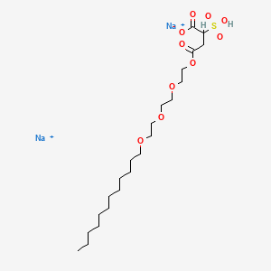 molecular formula C22H41Na2O10S+ B14024710 Disodium;4-[2-[2-(2-dodecoxyethoxy)ethoxy]ethoxy]-4-oxo-2-sulfobutanoate 