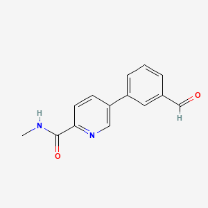 molecular formula C14H12N2O2 B14024723 5-(3-Formylphenyl)-N-methylpicolinamide 