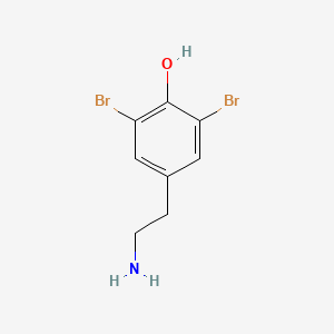 molecular formula C8H9Br2NO B14024734 4-(2-Aminoethyl)-2,6-dibromophenol 