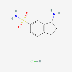 molecular formula C9H13ClN2O2S B1402476 3-amino-2,3-dihydro-1H-indene-5-sulfonamide hydrochloride CAS No. 1361112-71-1