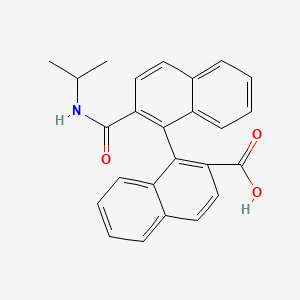 molecular formula C25H21NO3 B14024785 (1S)-2'-[[(1-Methylethyl)amino]carbonyl][1,1'-binaphthalene]-2-carboxylic acid 