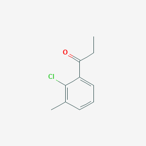 molecular formula C10H11ClO B14024817 1-(2-Chloro-3-methylphenyl)propan-1-one 