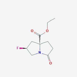 (2S,7AR)-Ethyl 2-fluoro-5-oxohexahydro-1H-pyrrolizine-7A-carboxylate