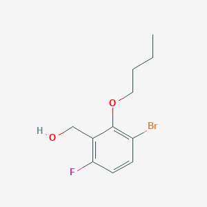 molecular formula C11H14BrFO2 B14024831 (3-Bromo-2-butoxy-6-fluorophenyl)methanol 