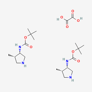 Tert-butyl ((3S,4S)-4-methylpyrrolidin-3-YL)carbamate hemioxalate