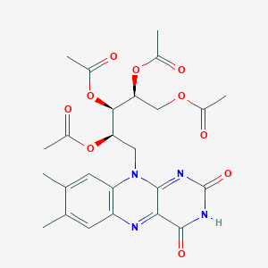 (2S,3R,4R)-5-(7,8-Dimethyl-2,4-dioxo-3,4-dihydrobenzo[g]pteridin-10(2H)-yl)pentane-1,2,3,4-tetrayl tetraacetate