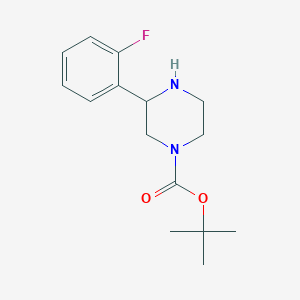 molecular formula C15H21FN2O2 B1402493 1-Boc-3-(2-fluorophenyl)piperazine CAS No. 886767-09-5