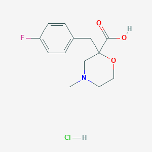 molecular formula C13H17ClFNO3 B1402494 2-(4-Fluoro-benzyl)-4-methyl-morpholine-2-carboxylic acid hydrochloride CAS No. 1361116-81-5