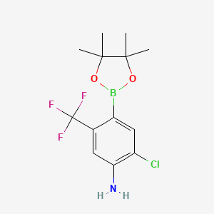 2-Chloro-4-(4,4,5,5-tetramethyl-1,3,2-dioxaborolan-2-yl)-5-(trifluoromethyl)aniline