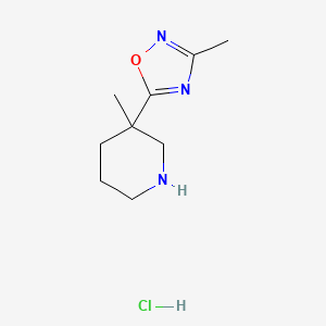 3-Methyl-3-(3-methyl-[1,2,4]oxadiazol-5-yl)-piperidine hydrochloride