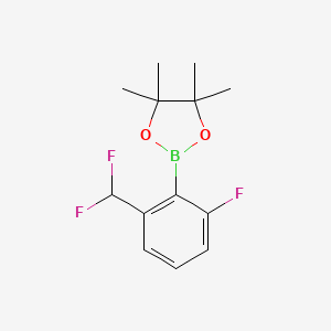 molecular formula C13H16BF3O2 B14024997 2-(2-(Difluoromethyl)-6-fluorophenyl)-4,4,5,5-tetramethyl-1,3,2-dioxaborolane 