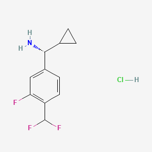 (R)-Cyclopropyl(4-(difluoromethyl)-3-fluorophenyl)methanamine hydrochloride