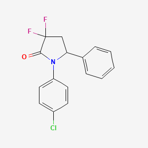 1-(4-Chlorophenyl)-3,3-difluoro-5-phenylpyrrolidin-2-one