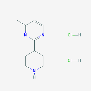 molecular formula C10H17Cl2N3 B1402510 4-Methyl-2-(piperidin-4-yl)pyrimidine dihydrochloride CAS No. 1361115-81-2