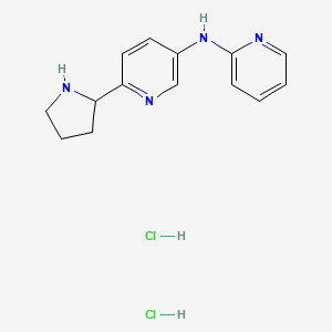 molecular formula C14H18Cl2N4 B1402512 Pyridin-2-yl-(6-pyrrolidin-2-yl-pyridin-3-yl)-amine dihydrochloride CAS No. 1361116-74-6