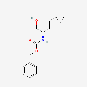 molecular formula C16H23NO3 B14025143 benzyl N-[(1S)-1-(hydroxymethyl)-3-(1-methylcyclopropyl)propyl]carbamate 