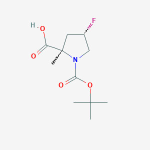 (2R,4S)-1-(Tert-butoxycarbonyl)-4-fluoro-2-methylpyrrolidine-2-carboxylic acid