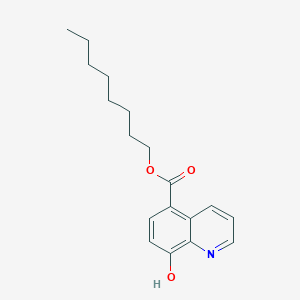 5-Quinolinecarboxylic acid, 8-hydroxy-, octyl ester