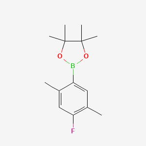 molecular formula C14H20BFO2 B14025183 2-(4-Fluoro-2,5-dimethylphenyl)-4,4,5,5-tetramethyl-1,3,2-dioxaborolane 