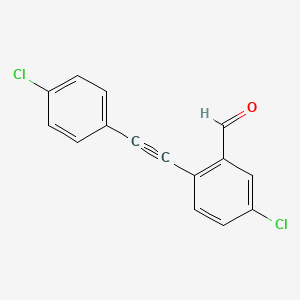 5-Chloro-2-((4-chlorophenyl)ethynyl)benzaldehyde