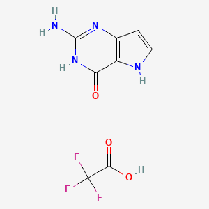 2-amino-5H-pyrrolo[3,2-d]pyrimidin-4-ol; trifluoroacetic acid