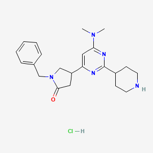 1-Benzyl-4-(6-dimethylamino-2-piperidin-4-yl-pyrimidin-4-yl)-pyrrolidin-2-one hydrochloride