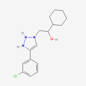 2-(4-(3-Chlorophenyl)-2,3-dihydro-1H-1,2,3-triazol-1-yl)-1-cyclohexylethan-1-ol