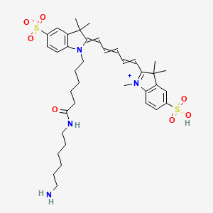 1-[6-(6-Aminohexylamino)-6-oxohexyl]-3,3-dimethyl-2-[5-(1,3,3-trimethyl-5-sulfoindol-1-ium-2-yl)penta-2,4-dienylidene]indole-5-sulfonate