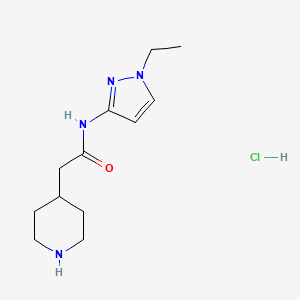 N-(1-Ethyl-1H-pyrazol-3-yl)-2-piperidin-4-yl-acetamide hydrochloride